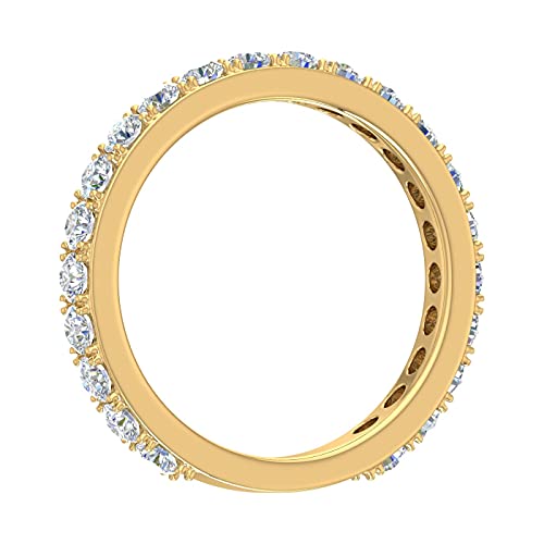 1/2 to 1 Carat Diamond 3/4 Eternity Wedding Band Ring in 14K Yellow Gold (I1-I2 Clarity)2