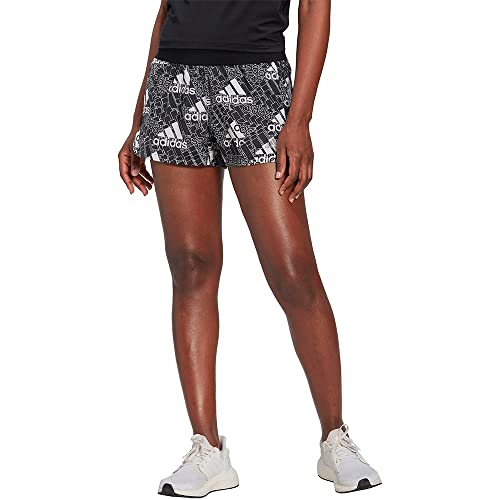 adidas, Made For Training Logo Graphic Pacer, Pantalones Cortos, Blanco Negro, XS, Donna