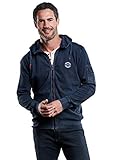 mit Reißverschlusstaschen engbers Herren Sweatjacke mit Kapuze, 28840, Blau in Größe S