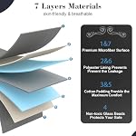 HCOIW Couverture pondérée pour adultes (10 Lbs, 48"x 72") Double taille couverture lourde, coton respirant avec perles en verre naturel, lavable en machine
