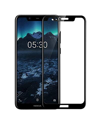 Image of KC PRODUCTS Tempered Glass Screen Protector Compatible For Nokia 5.1 Full Screen Coverage (Except Edge to Edge) and Free Complete Easy Installation kit.