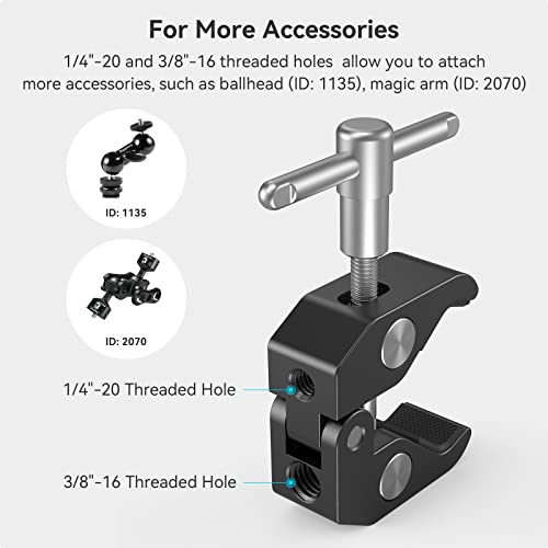 Smallrig Super Clamp With 1/4 And 3/8 Thread For Cameras, Lights, Umbrellas, Hooks, Shelves, Plate Glass, Cross Bars, Etc - 735 #TOP2