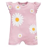 Blumenmuster Pinokio Romper Daisy, 100% Baumwolle rosa, Blumenmuster, Mädchen 62-86 (80)