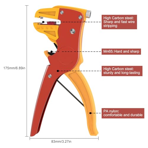 Automatic Quick Strip Wire Stripper and Cutter,2 in 1 Adjustable Wire Stripper Cutter for Electrical Cables,Eagle Nose Pliers Cable Cutters,Electronic Repair Tool - Image 6