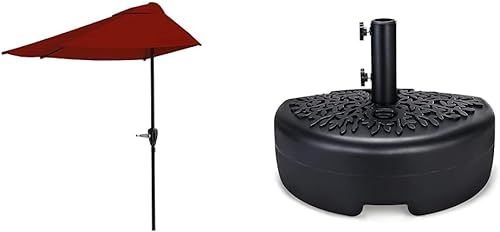 Miniatura 1 de Pure Garden 9 Foot Half Round Patio Umbrella