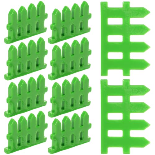 VILLCASE 10pièces Mini-Fence with Pickets Miniature Fence Accessory for Photo Small Garden Fence Ornament Resin Craft Dollhouse Accessory