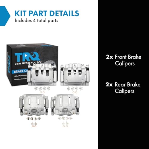 Image of TRQ Brake Caliper Set Compatible with 2006-2012 Ford F-250 Super Duty F-350 Super Duty