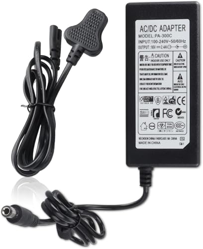 Micacorn 16V 2.4A Power Adapter Compatible with Yamaha Keyboard Piano PA-300 PA300 PA-301 PA301 PA-300B PA-300C P-120 PSR-S550 S700 S900 S910 S670 CLP-725 DGX-670 MOTIF RACK Power Supply Cord