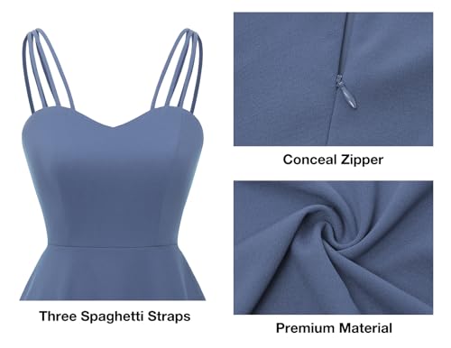 DRESSTELLS Women's Cocktail Homecoming Dress 2025 Fall Wedding Guest Formal Evening Hi Low Prom Fit Flare Dress4