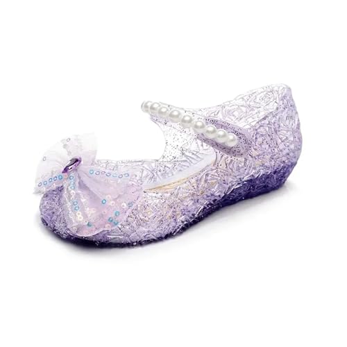 Princess Sandal Summer Adorable Beach Shoes Girls Lightweight Breathable Soft Bottom High Heels Crystal Sandals(Pink,28in17.2cm)2