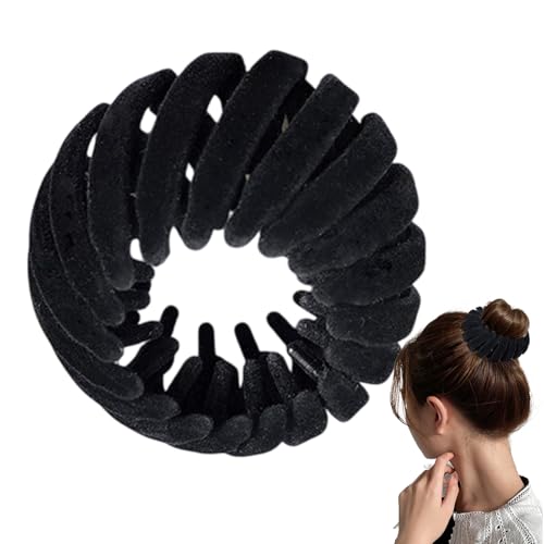 Fermaglio per capelli magico, espandibile in velluto | Fermaglio per capelli espandibile per capelli per donne e ragazze, coda di cavallo