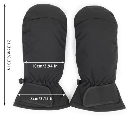 KorhLeoh Winter Ski-Mittens for Men Women - Water-Repellent Windproof Anti-Slip Snowboard Gloves for Cold-Weather(S/M)