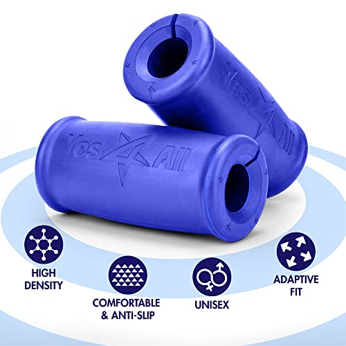 Yes4All Thick Bar Grips / Thick Grips For Barbell, Weight Lifting, Body Building Training – Thick Bar Adapter / Barbell Grips (Blue, Set Of 2) #TOP2