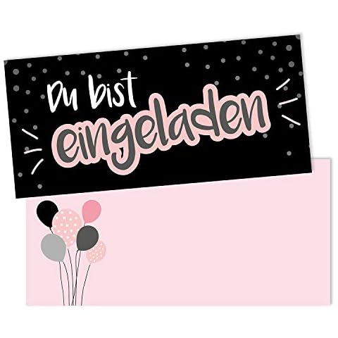 #detailverliebt 15 Einladungskarten mit Umschlägen I DIN lang I Einladung Set Kinder-Geburtstag zum Ausfüllen Cover