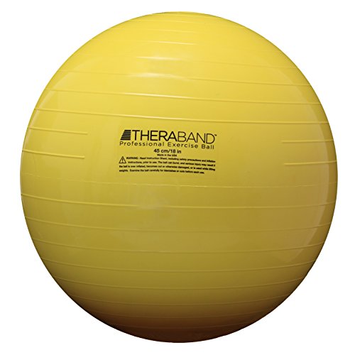 TheraBand Exercise Ball, Stability Ball with 45 cm Diameter for Athletes 4'7" to