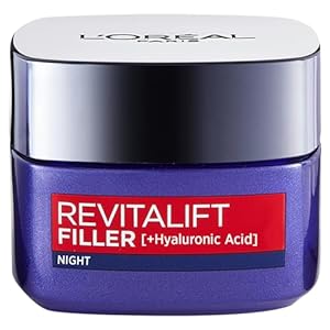 L’Oréal Paris Revitalift Filler Replumping Anti-Ageing Nachtcrème, gladde rimpels, Hydrateert en hervult de huid met micro- en micro-epidermisch hyaluronzuur, 50 ml