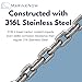 MarineNow High-Test 3/16” 316L Stainless Steel Marine Chain (025 feet)