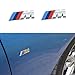 2 M Tri Color Fender Side Emblem Logo Decal Badge Sticker Compatible with BMW
