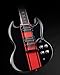 WestCreek RACER Solid Body Electric Guitar, SG guitar, Rounded End Frets, Bone nut, Rosewood Fingerboard, Mahogany Body (Black-Red Stripe)