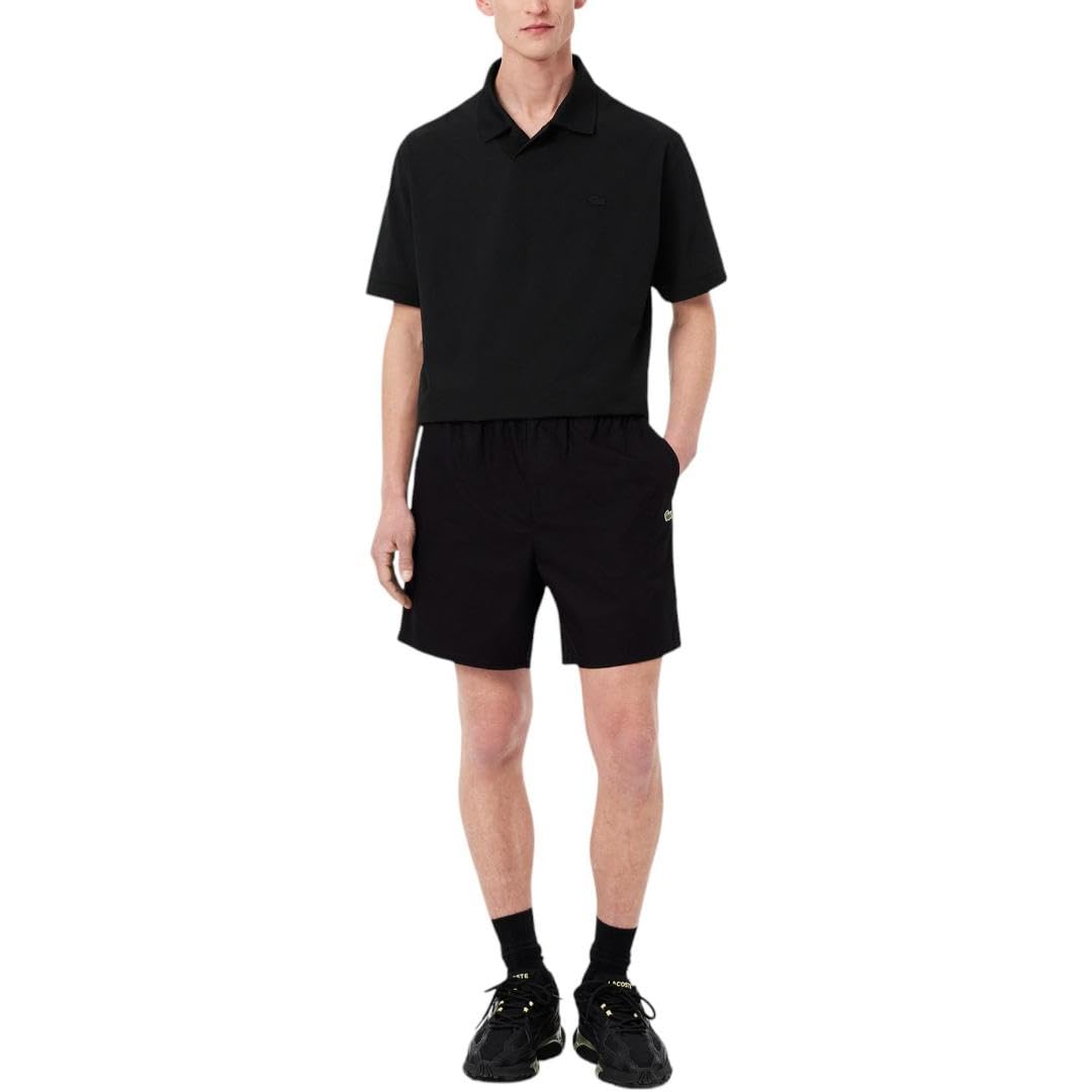 

                                                    Lacoste Men's Relaxed Fit Poplin Shorts, Black, X-