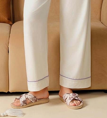 Women’s Linen Open Toe Slippers Fashion Cross Band Summer Beach Slide Sandals 2025 EVA Sole Slip On Bedroom Indoor Shoes3