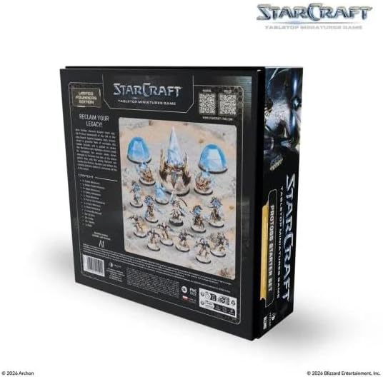 Archon Studio Starcraft: The Miniatures Game – Protoss Starter Set Founders Edition, Unpainted Miniatures, Dice, Cards and Tokens, SCMG0003 image 5