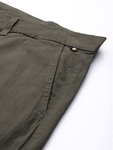 Image of Thomas Scott Men's Smart Plus Size Regular Fit Solid 100% Cotton Chinos Trouser with 4 Pockets | Woven Casual Pants