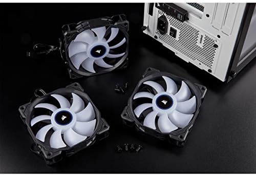 Corsair CO-9050082-WW AF120 Air Series, 120 mm LED Low Noise Cooling Fan - White (Triple Pack)