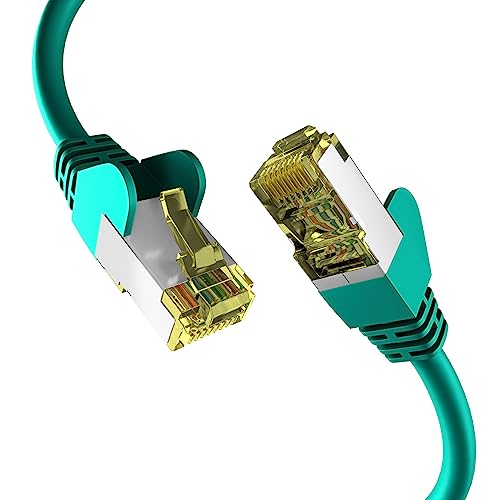 EFB-Elektronik - CAT. 6a Network Cable up to 10 Gbit - 0.15m LAN Cable Ethernet Cable Patch Cable with Jack/Kink Protection - RJ45 Connection, S/FTP PIMF Shielding - Green