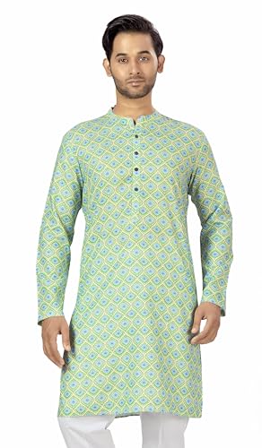 Image of Studio Shringaar Men's Cotton Relaxed Fit Straight Kurta