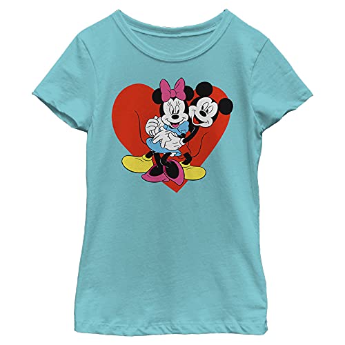 T-shirt Disney fille couleur bleu turquoise taille XL top coton confortable