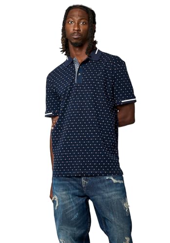 Polo Kaporal Kevin navy regular en coton pour homme en taille L