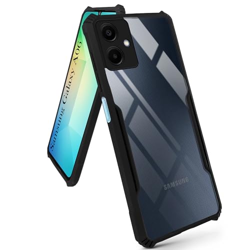 Image of Jkobi Back Cover Case for Samsung Galaxy A06 (Shockproof with Polycarbonate Clear Panel | Professional Black)