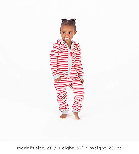 Burt's Bees Baby Baby Jumpbees, Matching Family Jumpsuits, One-Piece Hooded Zip-Front Romper, Peppermint Stripe, 18 Months #TOP1