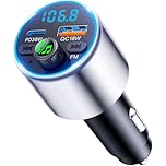 EOIWUY Upgraded Bluetooth Car Adapter 5.3, [Fast Charging] Car Bluetooth FM Transmitter with Powerful PD36W & QC3.0, [HiFi Crystal-Clear Sound] Wireless Radio Music Adapter Hands-Free Calling Kit
