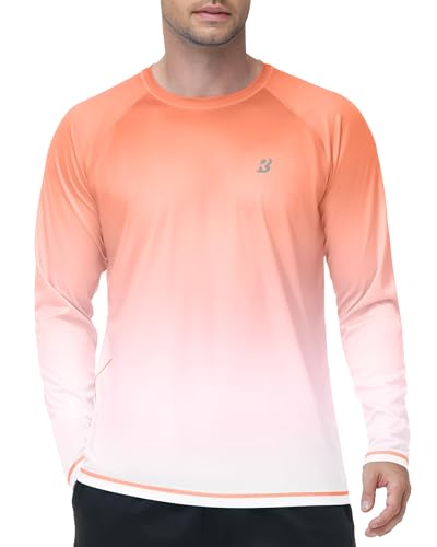 Roadbox Men's UPF 50+ Swim Rash Guard, Long Sleeve UV Sun Protection SPF Shirts, Quick Dry Lightweight Water T-Shirt for Diving Beach Surfing Fishing (3XL)
