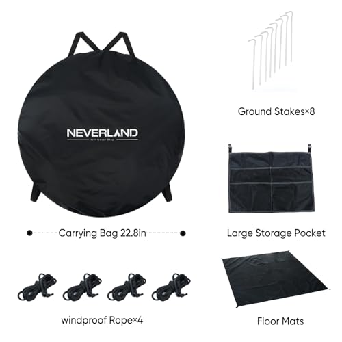 Image of NEVERLAND Pop up Privacy Shower Tent - Portable Changing Shower Tent, Dressing Room, Bathroom, Outdoor Rain Shelter for Camping, Hiking, Beach