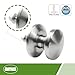 Amig - Fixed Knob for Interior Doors Mod. 20 | ø80 x 70 mm | with Rosette Trim | Ergonomic Grip | for Doors with Maximum Thickness of 70 mm | Stainless Steel 18/8 Matt