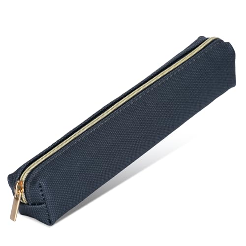 Sluxa Luxury Pencil Case, Dark Blue Classic Pen Bag