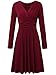 JayJay Women Casual Caged Neck Long Sleeve Knit Sweater Faux Wrap Dress with Bow Belt