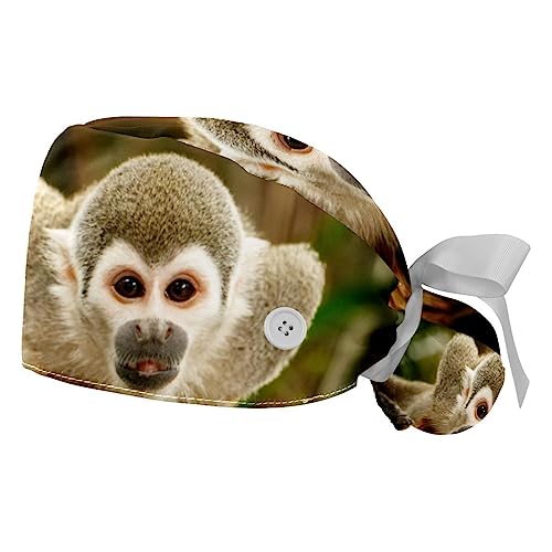 Berret bouffant avec bandeau anti-transpiration pour calot de travail réglable singe