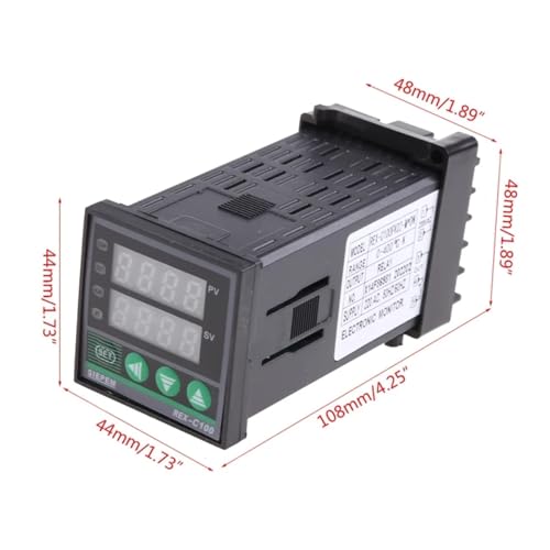 Termostato digital REX-C100 con salida PID estable de 0 a 400 °C para control de calor 3