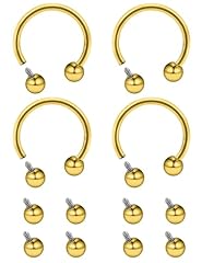 16g,Inner diameter:10mm,goldtone
