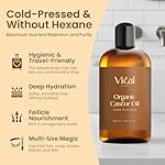 Castor Oil Organic & Cold Pressed – Nourishing Treatment for Hair & Skin – Eyelash & Brow Serum – Aceite de Ricino - Hexane Free, Vegan, 8oz - Image 3
