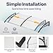 VIVOHOME Polycarbonate Window Door Awning Spliced Canopy Transparent with Black Bracket 40 Inch x 80 Inch