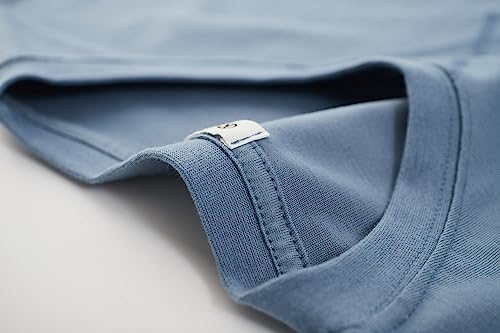 Image of KLIEGOU Men's 100% Cotton Longline T-Shirt, Pre-Shrunk Soft