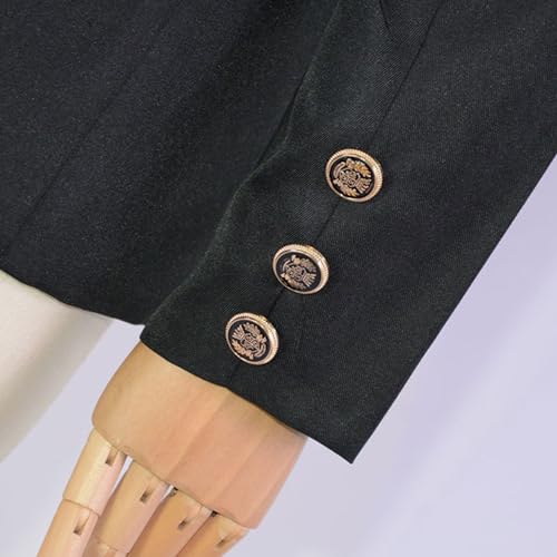 Men's Solid Retro Double Breasted Suits Stand Collar Slim Fit Suit Jacket Regular Male Blazer Button up Jackets3