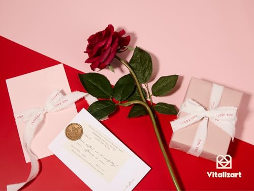 Vitalizart Wstążka bawełniana "I Love You" 1,6 cm, naturalne ręcznie robione frędzle 13,7 metra (3 rolki x 4,6 metra) na pakowanie prezentów, rzemiosło, bukiety kwiatów, dekorację, prezent na wyznanie