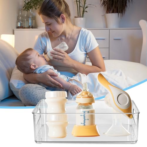 Cttzckj BOTTLEORGANIZER001 Plastic Baby Bottle Nursery And Food Organizer Storage Holder Bin With Handles For Closet, Cupboard, Cabinet, Drawers thumb #5