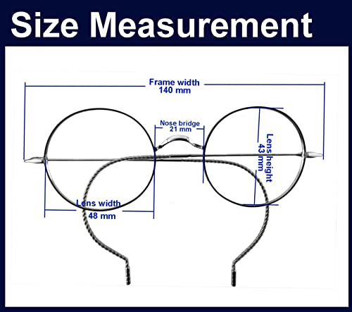 Image of Circleperson Pure Titanium Eyeglasses Vintage round Cable temple Light Weight